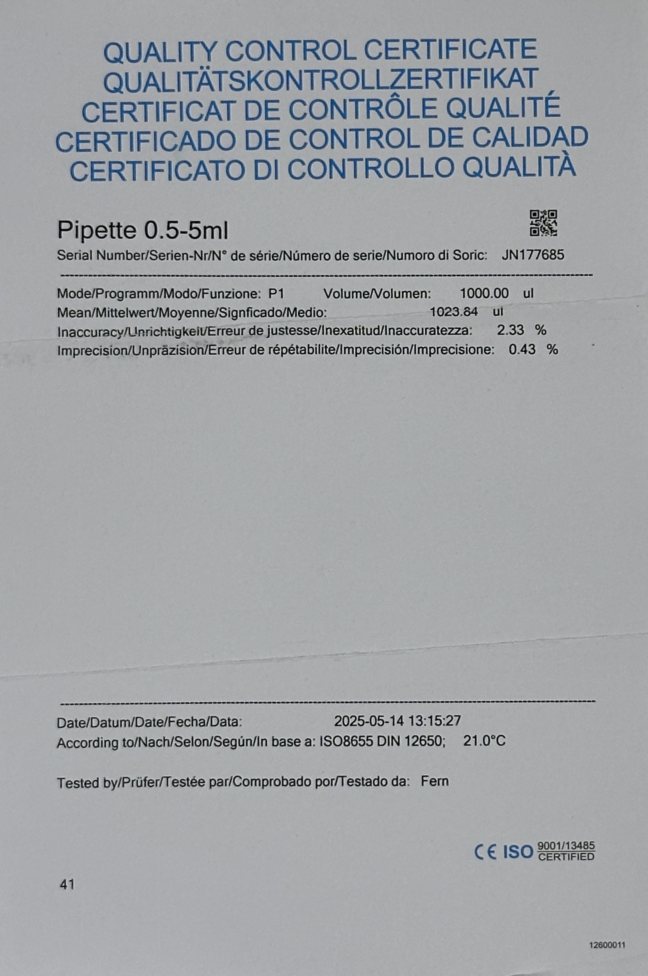 Дозатор микропипетка JOANLAB переменного объема 0.5-5 мл фото 3