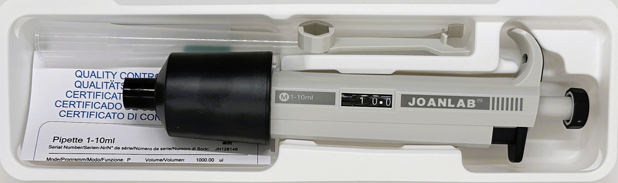 Дозатор микропипетка JOANLAB переменного объема 1-10 мл фото 3